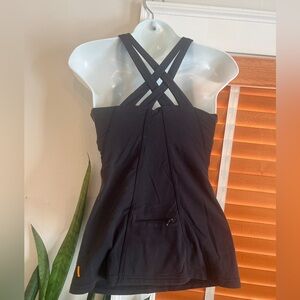 Black Lucy Strappy Athletic Tank Top